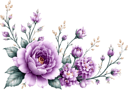Lavender floral corner