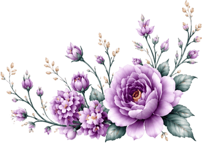 Lavender floral corner