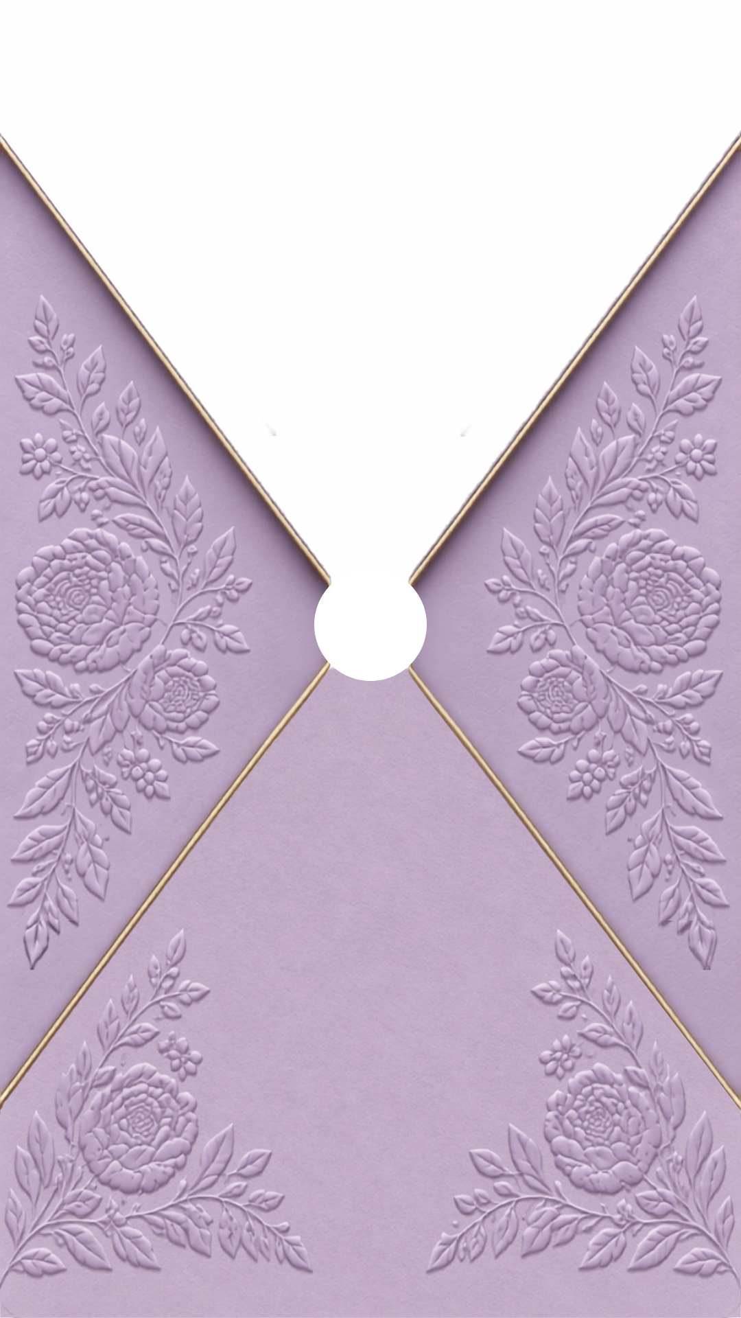 Lavender wedding envelope